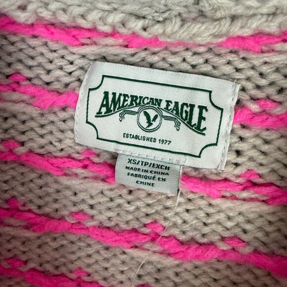 NWT American Eagle Elk Zip Up Hoodie Sweater Cropped Cardigan Size XS NEW - Picture 8 of 14